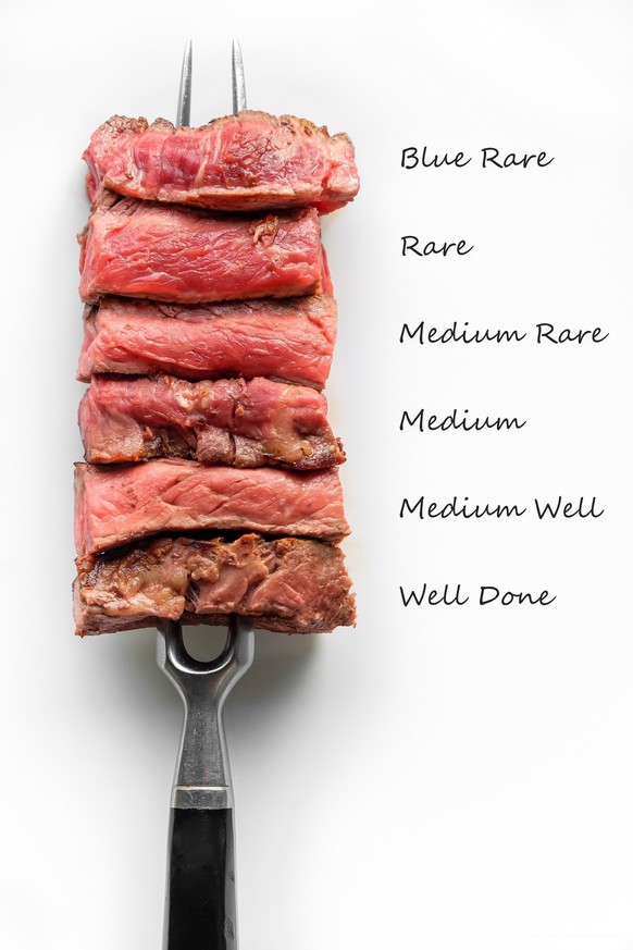Garstufen Rindfleisch.