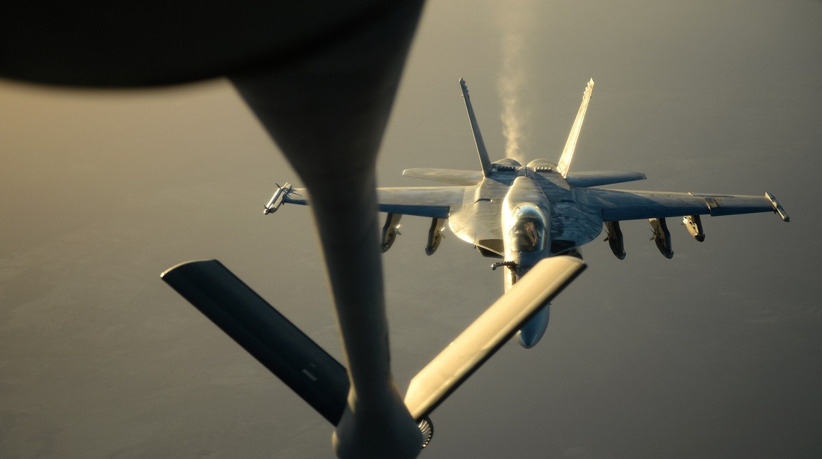 Ein US-Jet im syrischen Luftraum.