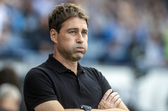 Luzerns Trainer Rene Weiler beim Fussballspiel der Super League FC Luzern gegen Neuchatel Xamax FCS , am Samstag, 21. Juli 2018 in der Swissporarena in Luzern. (KEYSTONE/Melanie Duchene)