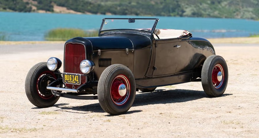 1929 Ford Model A
Hot Rod built in 1940 and raced on dry bed lakes.
1929 Ford Model A
USD 80 000 - 120 000 (listed)

https://www.goodingco.com/lot/1929-ford-model-a-hot-rod