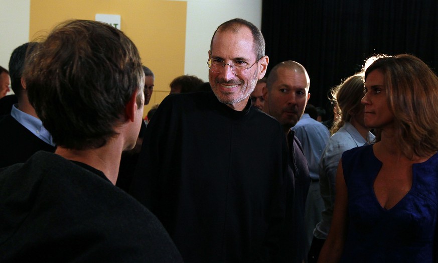 SAN FRANCISCO - JUNE 07: Apple CEO Steve Jobs greets an attendee after he delivered the opening keynote address at the 2010 Apple World Wide Developers conference June 7, 2010 in San Francisco, Califo ...