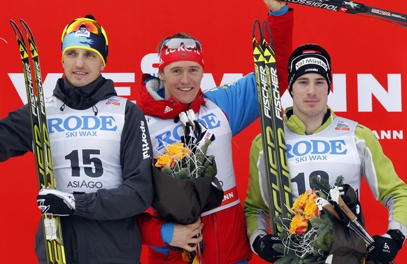 Gianluca Cologna (rechts) lief in diesem Winter erstmals aufs Weltcup-Podest.