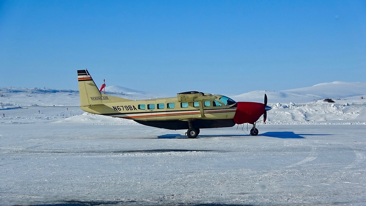 Bering Air Cessna 208B Grand Caravan in Nome, Alaska.