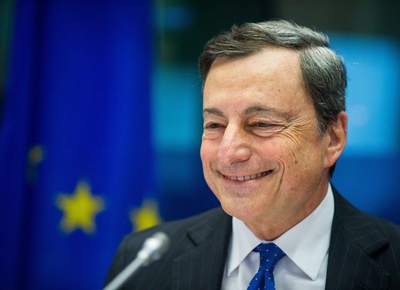 epa05774996 President of the European Central Bank (ECB) and chairman of the European systemic risk Board, Mario Draghi, attends a hearing of the European Parliament Committee on Economic and Monetary ...