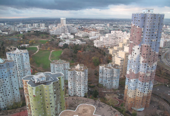 The famous Tours Nuages ​​(Cloud Towers) in the Pablo Picasso district.