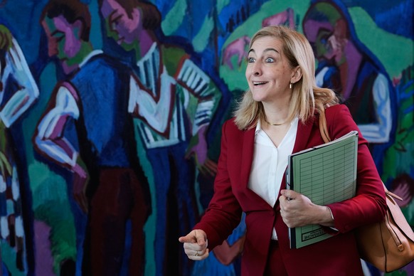 German Health Minister Nina Warken attends the cabinet meeting at the chancellery in Berlin, Germany, Wednesday, July 15, 2026. (AP Photo/Ebrahim Noroozi)
Nina Warken