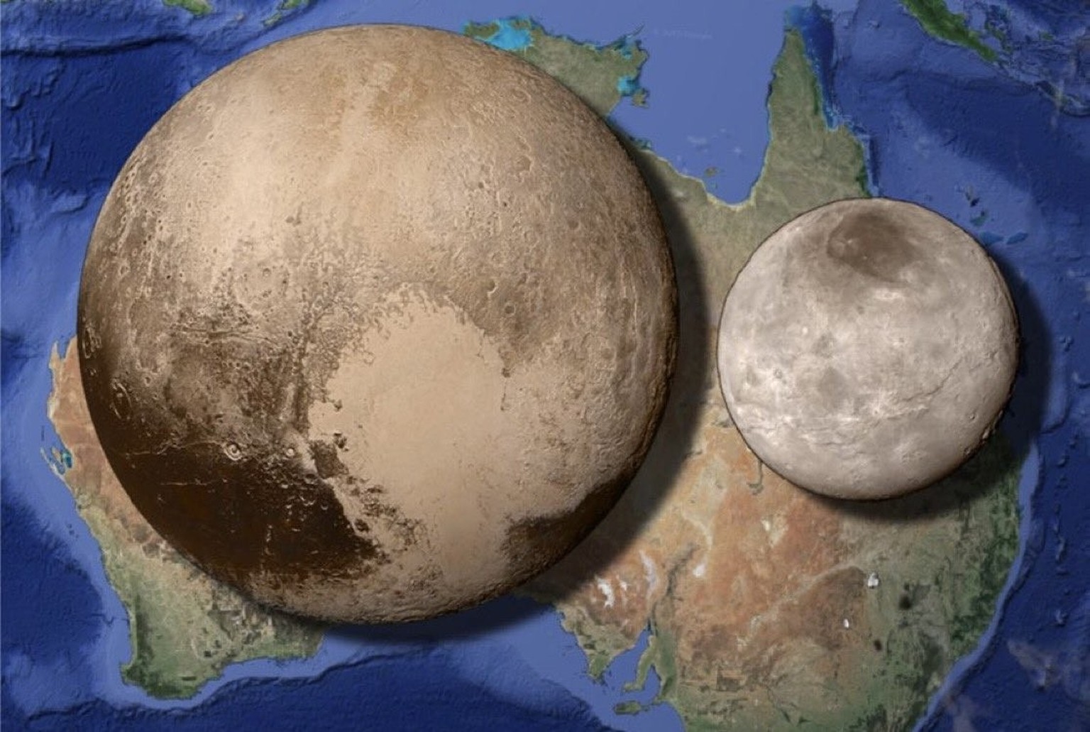Australien im Vergleich mit dem Zwergplaneten Pluto und dessen Mond Charon
https://x.com/CsabaSzekely7/status/1822579783240142988