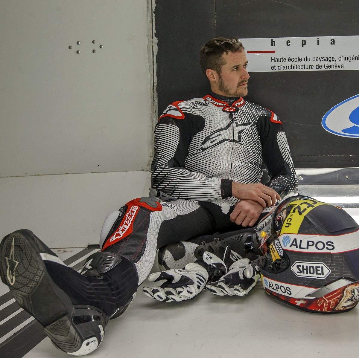 ARCHIVBILD VON TOM LUETHI ZUM BEVORSTEHENDEN WECHSEL IN DIE KOENIGSKLASSE --- Switzerland's Moto2 pilot Thomas Luethi, of carXpert-Interwetten team, waits, during a wind test, at the wind tunnel  ...