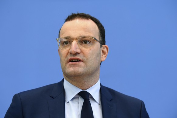 FILE - In this Wednesday, Sept. 8, 2021 file photo, German Health Minister Jens Spahn speaks during a news conference, in Berlin, Germany. Spahn on Wednesday, Sept. 22 partly blamed �??incitement�?� s ...