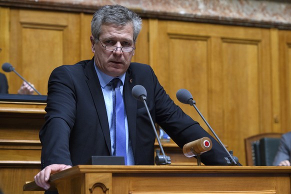 Thomas de Courten, SVP-BL, spricht an der Fruehlingssession der Eidgenoessischen Raete, am Mittwoch, 7. Maerz 2018 im Nationalrat in Bern. (KEYSTONE/Anthony Anex)