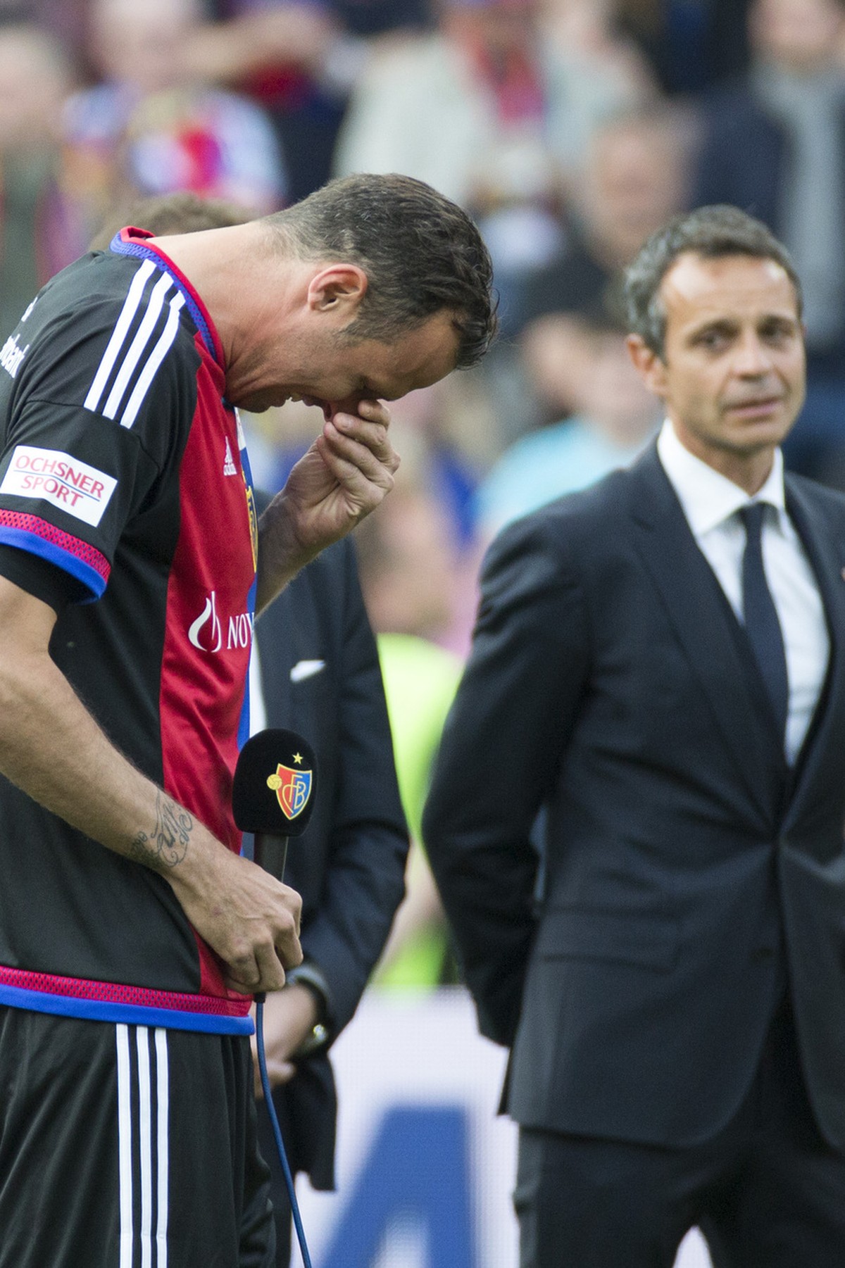 Happy End: Marco Streller vergiesst bei seinem Abschiedsspiel anno 2015 ein Tränchen.