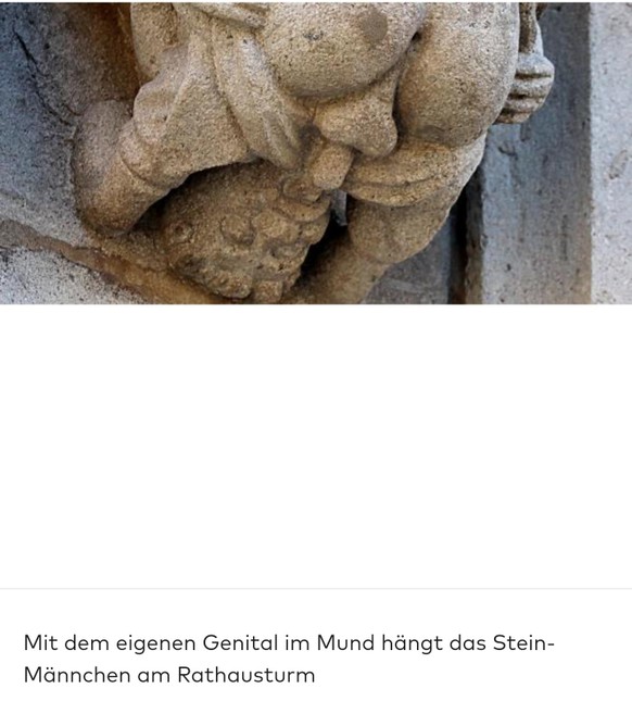 Reite einfach dem PICDUMP entgegen, dann kommt alles gut!\nKunst an einem Rathausturm in Deutschland.