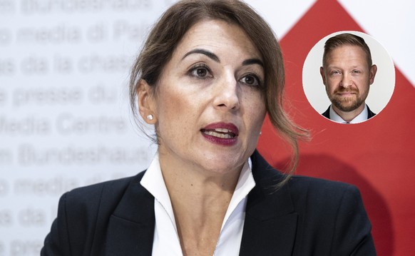 Fedpol-Direktorin Eva Wildi-Cortés und Stéphane Theimer.