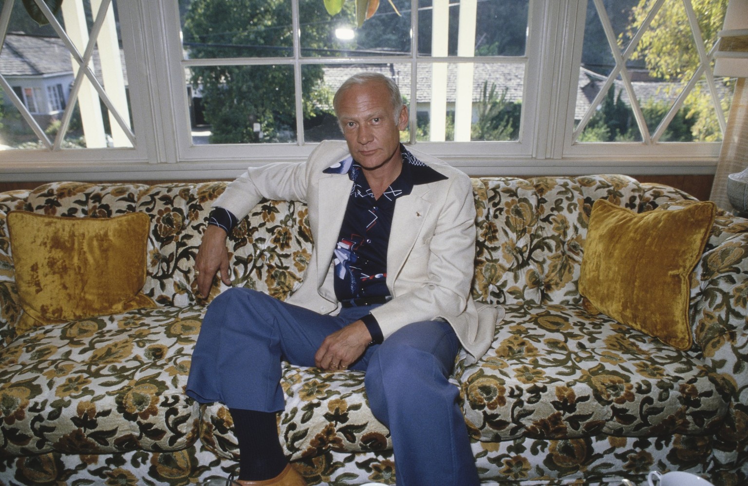Astronaut Buzz Aldrin at his home, taken by photographer Michael Montfort, United States, 23rd June 1979. (Photo by Michael Ochs Archives/Getty Images)