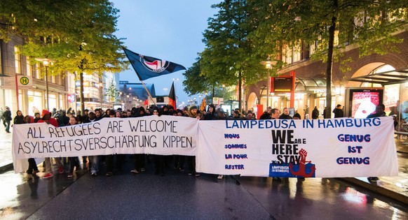 Protest in Hamburg.