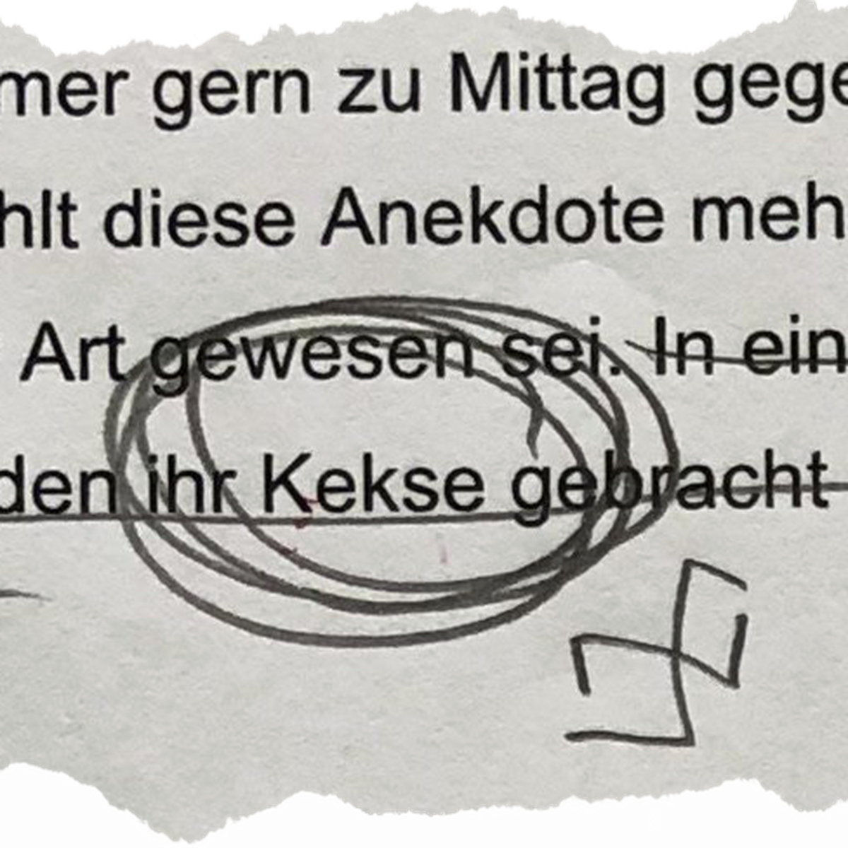 Finn Canonica soll gemäss Roshani beim Korrekturlesen Hakenkreuze gezeichnet haben.