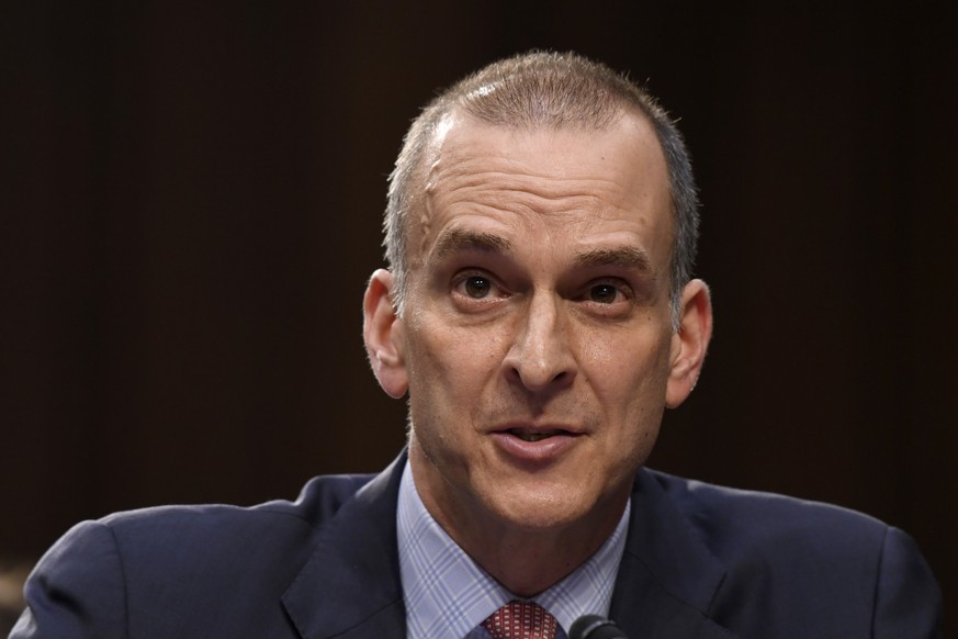 FILE - U.S. Anti-Doping Agency Chief Executive Officer Travis Tygart testifies during a Senate Commerce, Science, and Transportation Committee hearing on Capitol Hill in Washington, Wednesday, Feb. 5, ...