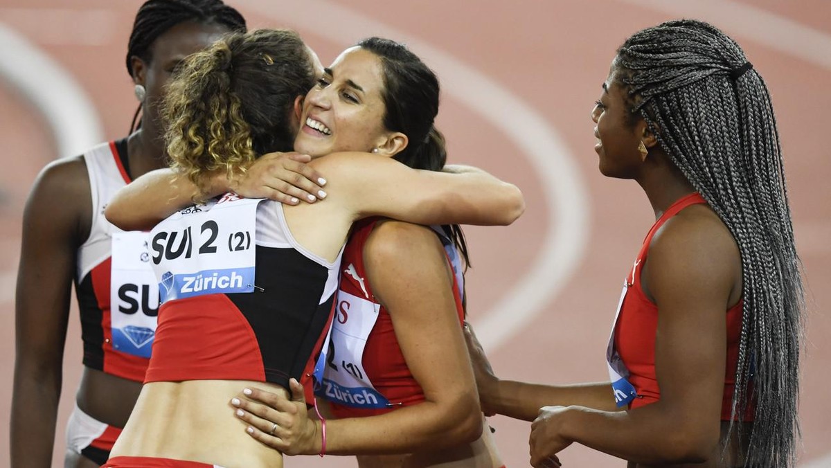 Marisa Lavanchy et ses coéquipières du relais en 2016.