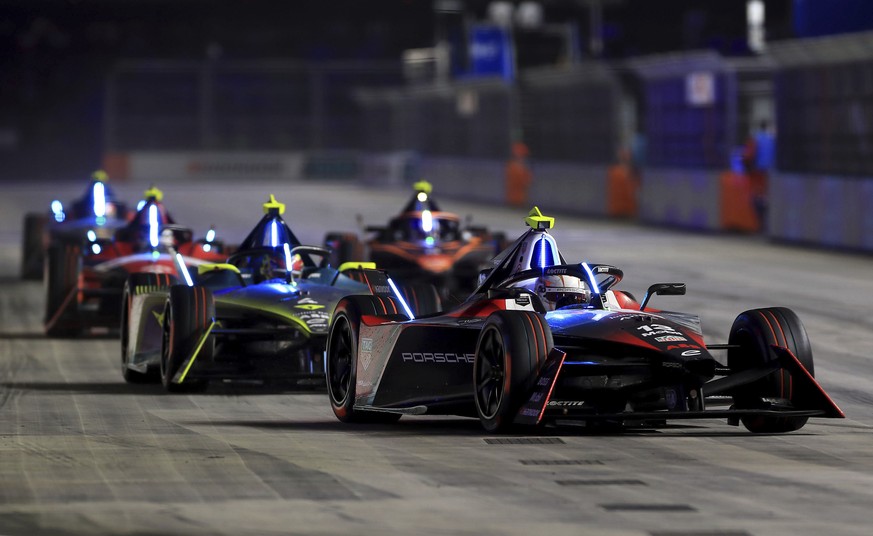 Tag Heuer Porsche Formula E Team&#039;s Antonio Felix da Costa during the race on day two of the 2023 Hankook London E-Prix at the ExCel Circuit, London, Sunday July 30, 2023. (Bradley Collyer/PA via  ...
