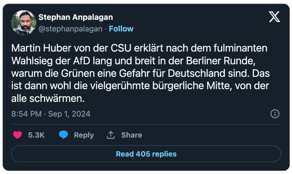 Feindbild Grüne bei der CSU, auch nach AfD-Wahlerfolg