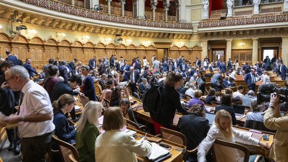 Der Nationalrat beendet die Sommersession, am Freitag, 14. Juni 2024, in Bern. (KEYSTONE/Peter Schneider)