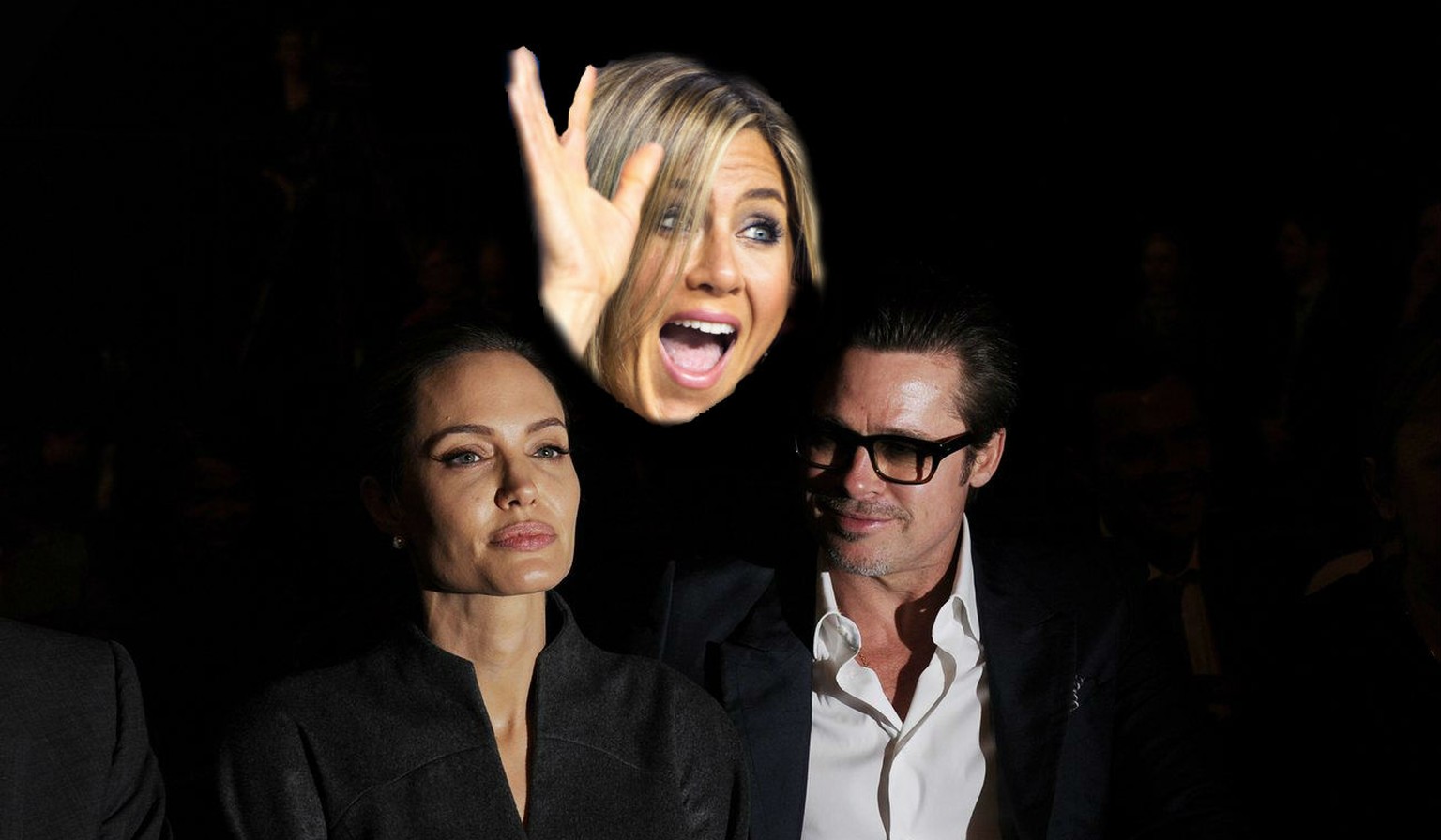 Da scheint etwas zwischen Angelina Jolie und Brad Pitt zu stehen.