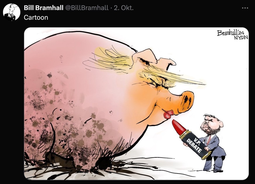 Karikatur zu US-Vizepräsidenten-Debatte