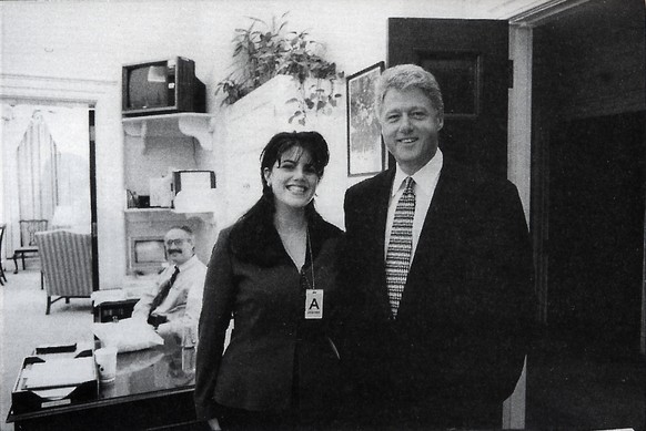 Official White House photo taken Nov. 17, 1995 from page 3179 of independent counsel Kenneth Starr&#039;s, showing President Clinton and Monica Lewinsky at the White House. Congress laid before a wary ...