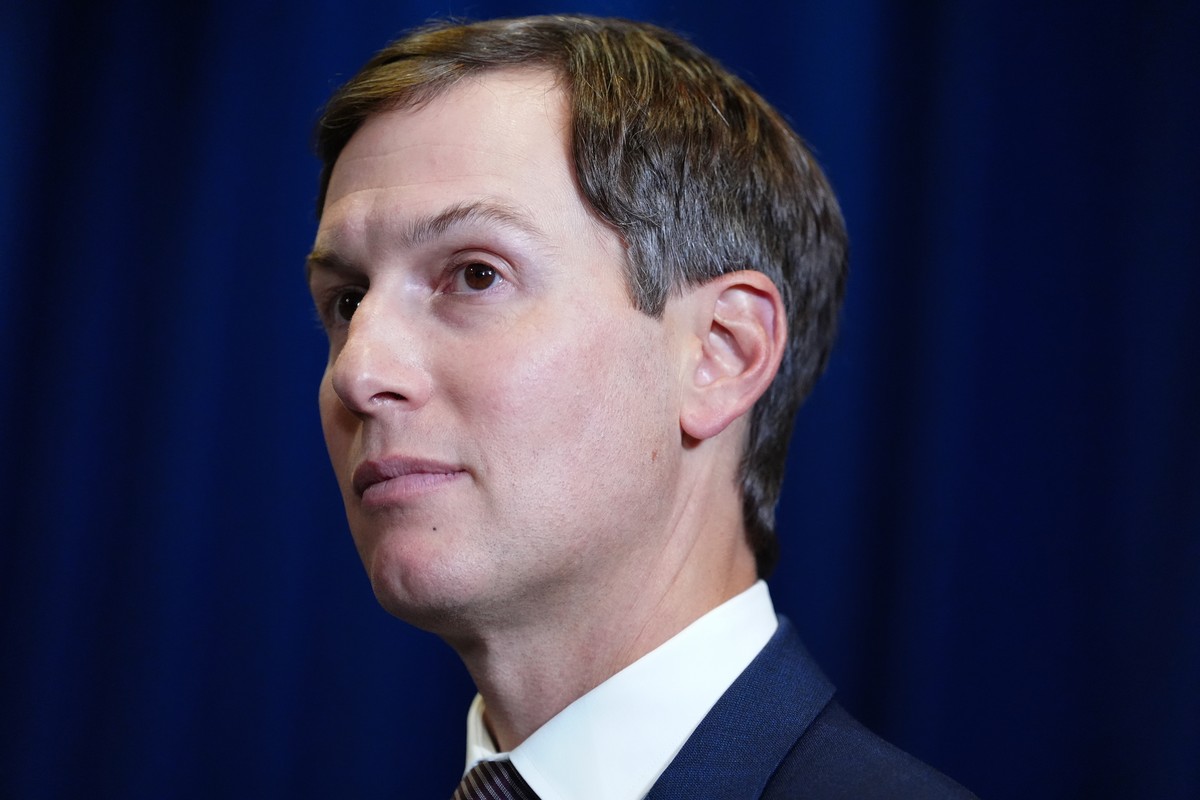 President Donald Trump's envoy Jared Kushner attends a meeting between President Donald Trump and Ukraine's President Volodymyr Zelenskyy during the United Nations General Assembly, Tuesday, ...