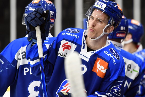 Der Zuercher Reto Schaeppi beim Eishockeyspiel der National League ZSC Lions gegen den HC Lugano im Zuercher Hallenstadion am Freitag, 24. September 2021. (KEYSTONE/Walter Bieri)