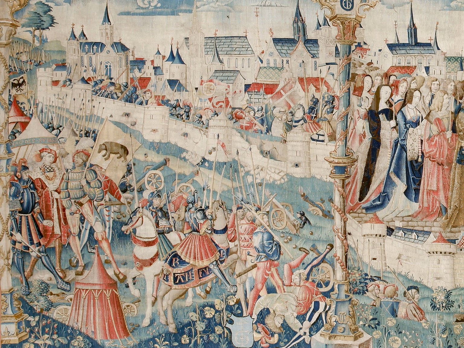 Tapisserie zur Belagerung von Dijon, um 1514-1520 (Ausschnitt).
http://mba-collections.dijon.fr/ow4/mba/voir.xsp?id=00101-8875&amp;qid=sdx_q2&amp;n=1&amp;e=