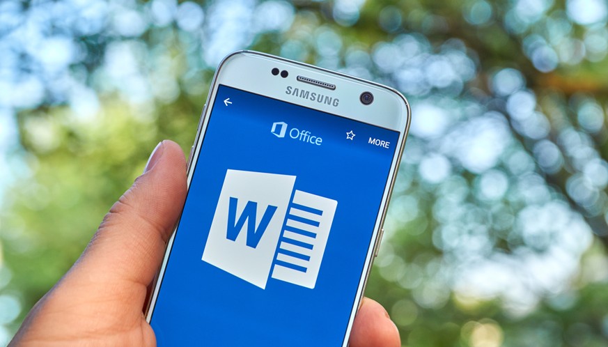 Microsoft Word auf Samsung-Smartphone