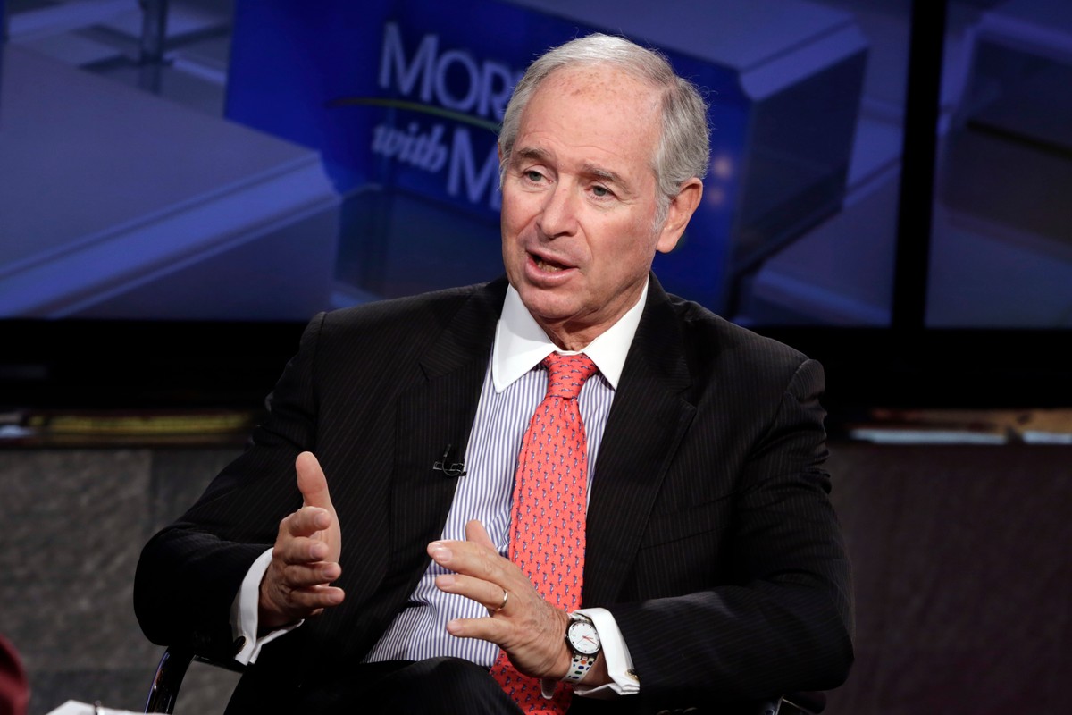 The Blackstone Group Chairman &amp; CEO Stephen A. Schwarzman is interviewed by Maria Bartiromo during her "Mornings with Maria Bartiromo" program, on the Fox Business Network, in New York F ...