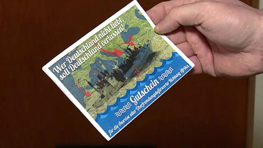 «Wer Deutschland nicht liebt, soll Deutschland verlassen!»: Die Empfänger durften wählen wie.