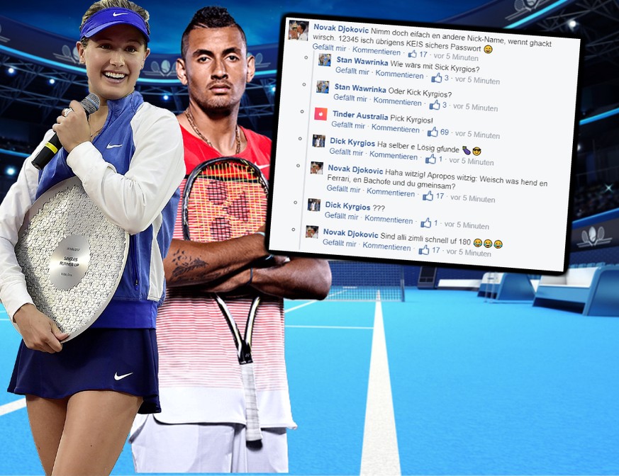 Bouchard, Kyrgios und Co. sind vor den US Open schon auf Facebook aktiv.