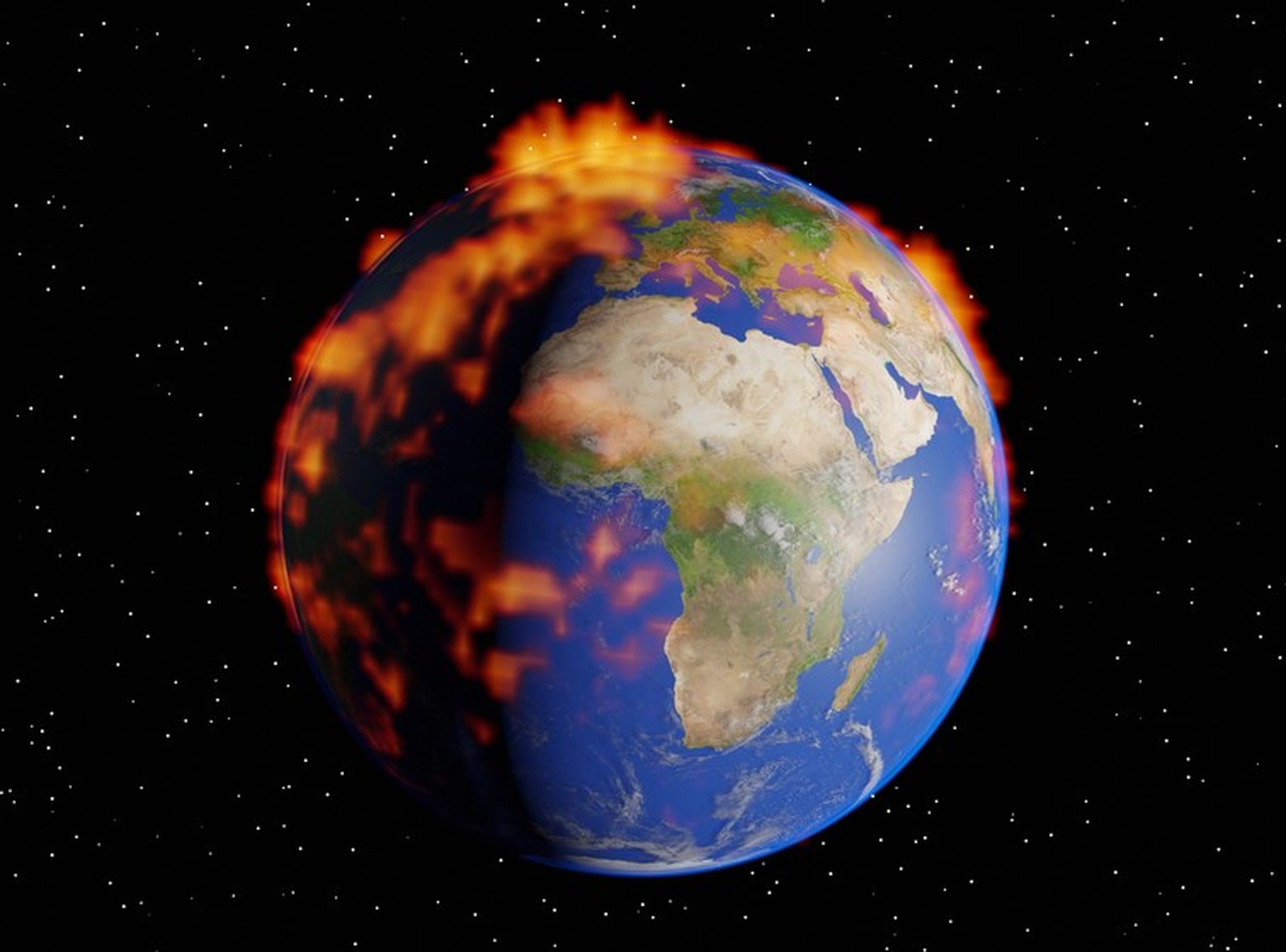 Klimaerwärmung, Klimawandel, Erde (Symbolbild)