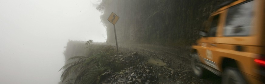 Die Yungas-Strasse in Bolivien, die gefährlichste Strasse der Welt