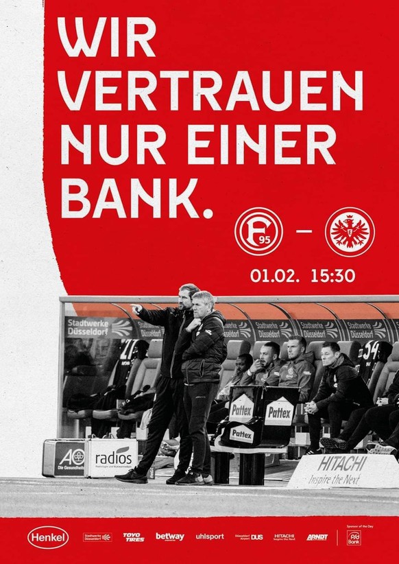 Gestern wird Funkel als «Trainer des Jahres» gefeiert, heute wird er entlassen
Übrigens das Spieltagsplakat für kommenden Samstag. Welch Ironie..