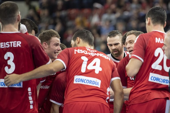 Switzerland&#039;s head coach Michael Suter during the Yellow Cup Handball game between Switzerland and Netherlands in Switzerland, Winterthur, Sunday 05 January 2020. (KEYSTONE/Ennio Leanza)