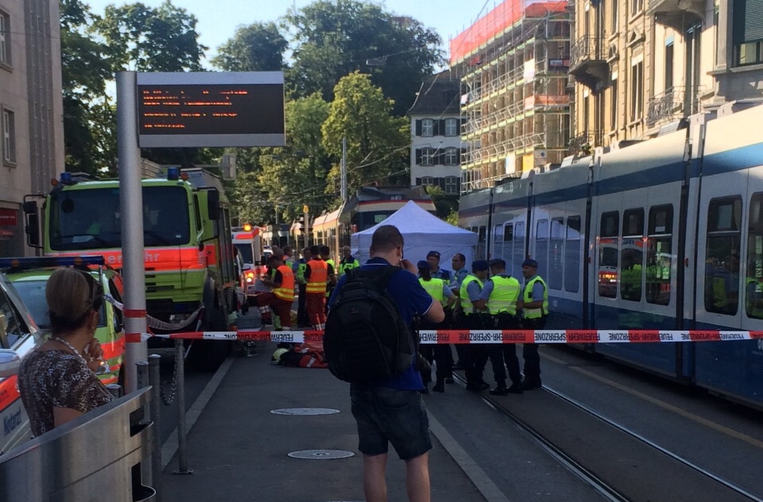 Tramunglück am Kreuzplatz.&nbsp;