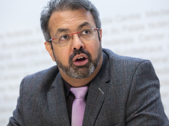 Niklaus Nik Gugger, Nationalrat EVP-ZH, spricht waehrend einer Medienkonferenz ueber ein Nein zum revidierten Jagdgesetz am Montag, 17. August 2020 in Bern. (KEYSTONE/Peter Klaunzer)