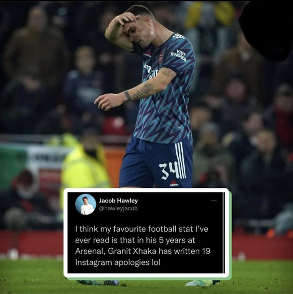 Granit Xhaka nach seiner Roten Karte: «Ich kann mich nicht von heute auf morgen verändern»\nTolle Statistik