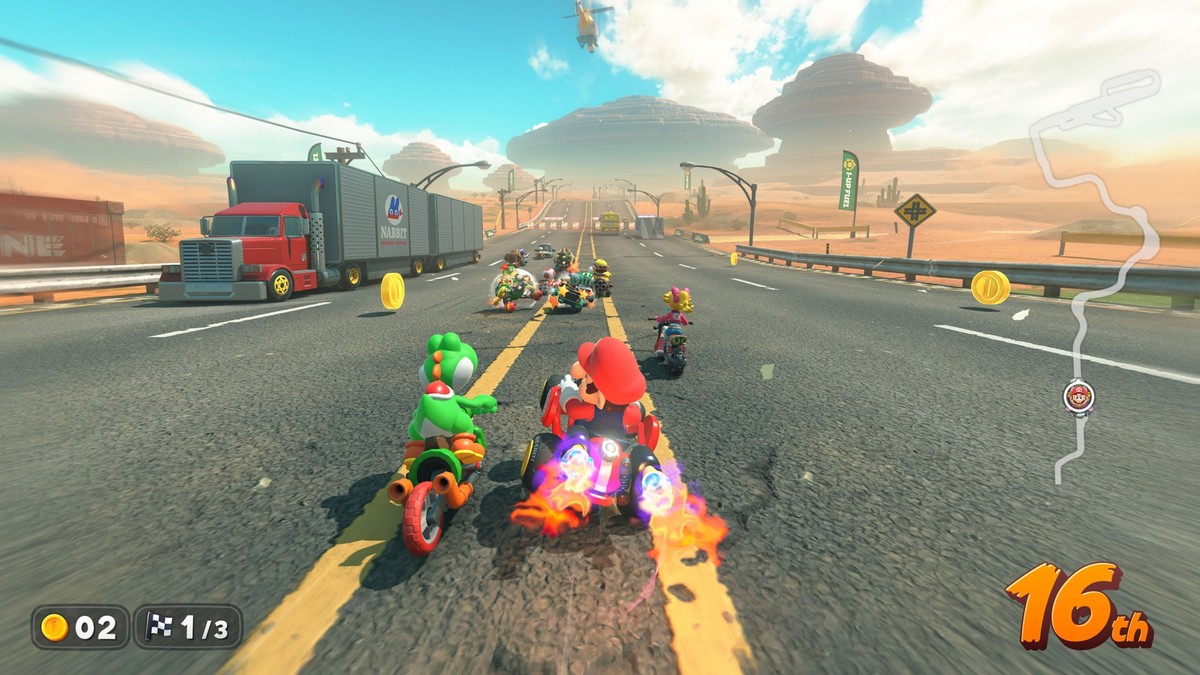 Auf den Rennstrecken ist in der jüngsten «Mario Kart»-Ausgabe besonders viel los.