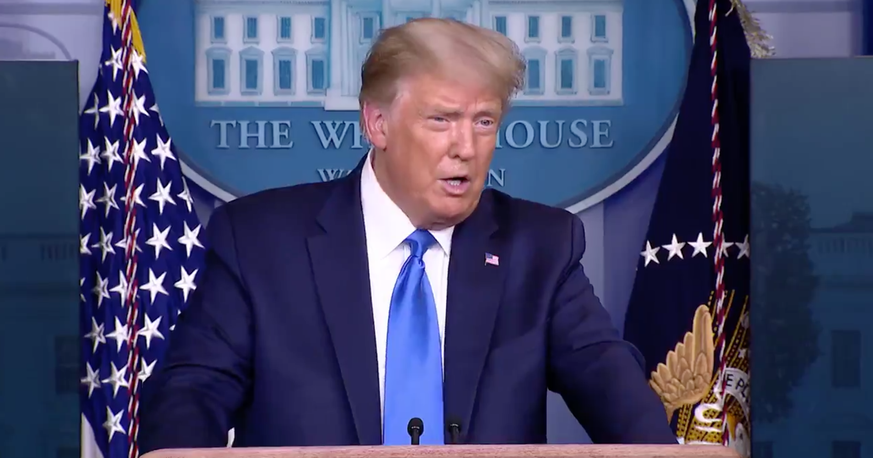 Trump während der besagten Pressekonferenz am Dienstagabend.