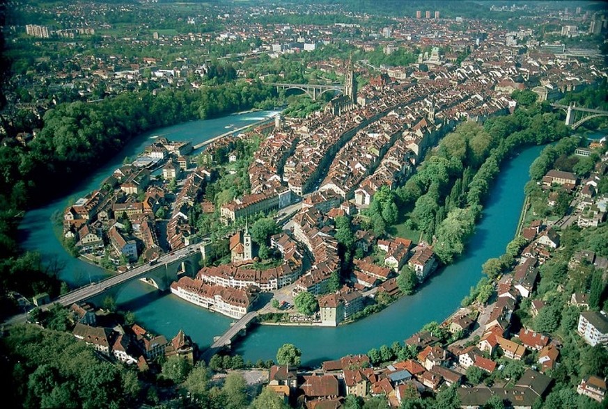 Blick auf die Berner Innenstadt und die Aareschlaufe: Aber wie reden die Menschen da eigentlich?