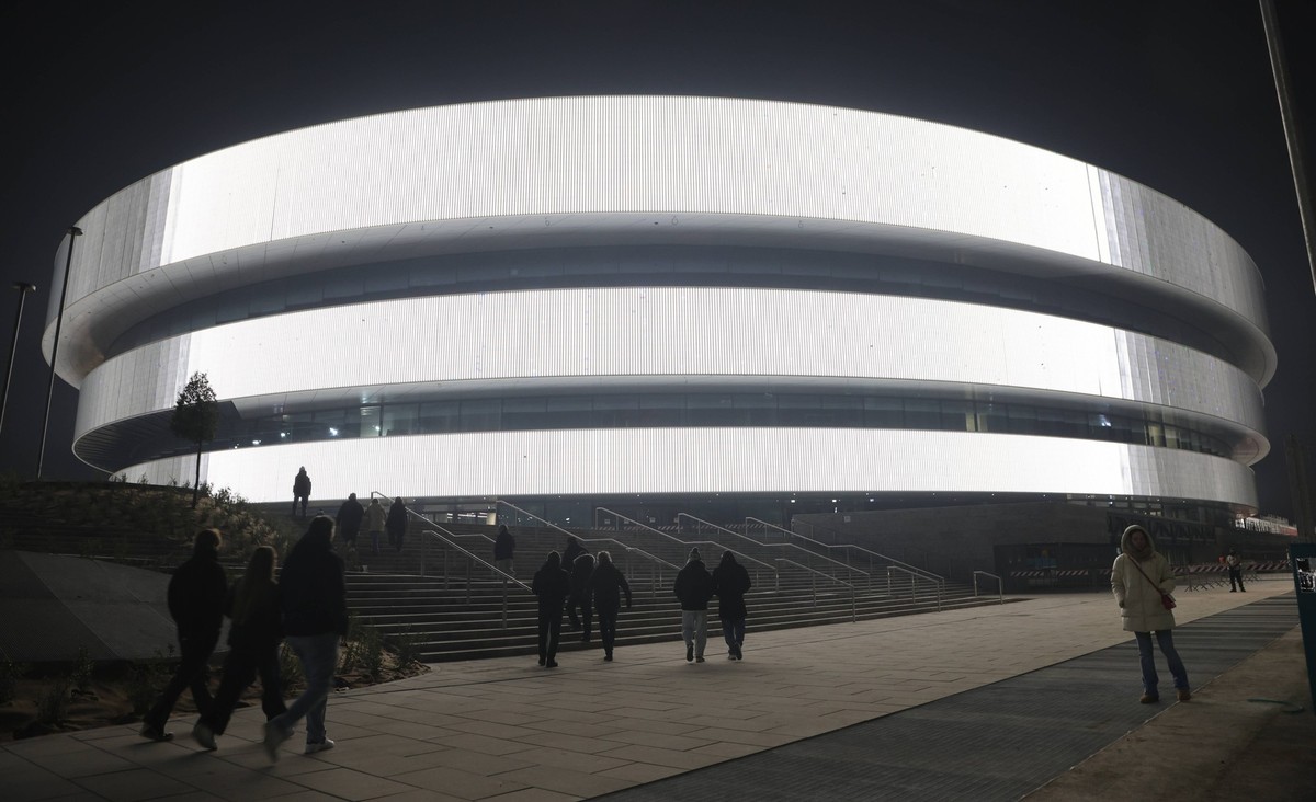 Santa Giulia Arena opens with test event ahead of Milan Cortina 2026 Winter Olympics MILAN, ITALY - JANUARY 9: A view from the Santa Giulia Arena, one of the most strategic venues of the approaching 2 ...