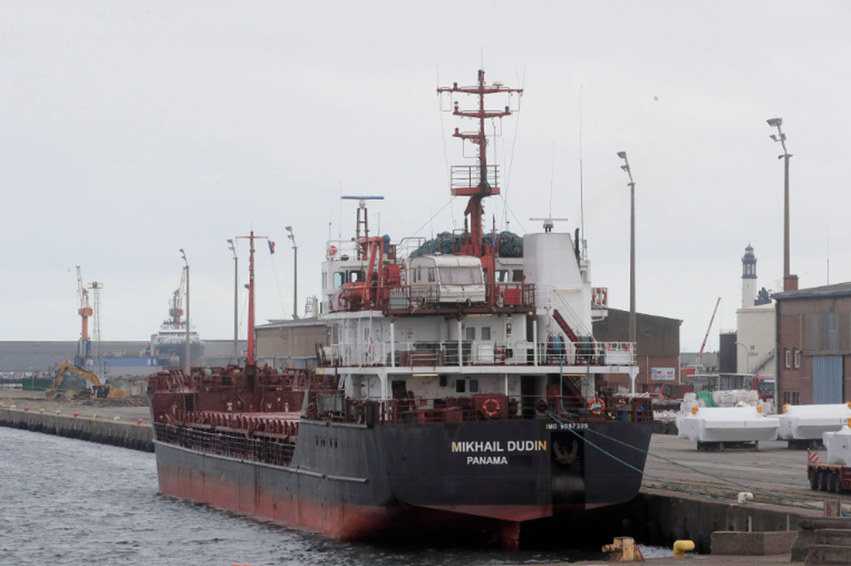 Der Frachter Mikhail Dudin im französischen Hafen Dunkerque, hier auf einem Bild aus dem Jahr 2022.