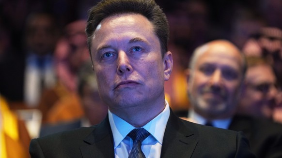FILE - Elon Musk attends the Saudi Investment Forum at the Kennedy Center, Wednesday, Nov. 19, 2025, in Washington. (AP Photo/Evan Vucci, File)