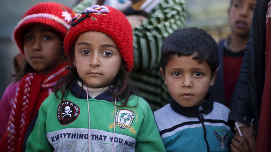 Syrische Flüchtlingskinder im Januar 2016 in Jordanien.