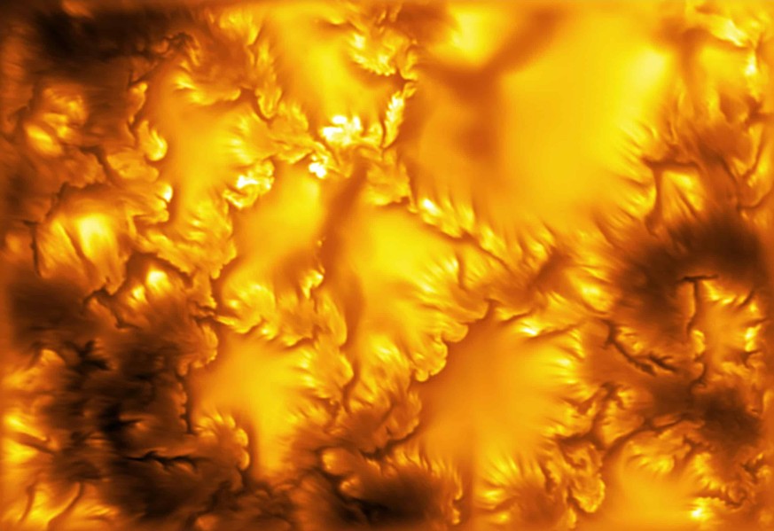 KEYPIX - epa13152202 An undated handout image made available by the National Solar Observatory (NSO) research center on 05 August 2026 shows the Sun's surface (photosphere) taken at 416 nm by the ...